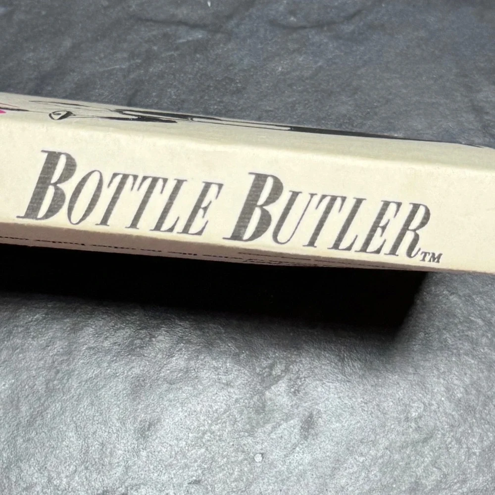 Vintage Bottle Butler Wooden Balancing Wine Bottle‎ Holder Stand with Box